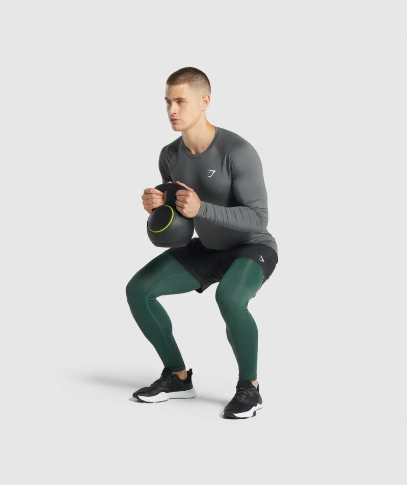 Men's Gymshark Element Baselayer Leggings Dark Green | NZ 4TINVW